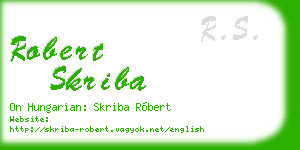 robert skriba business card